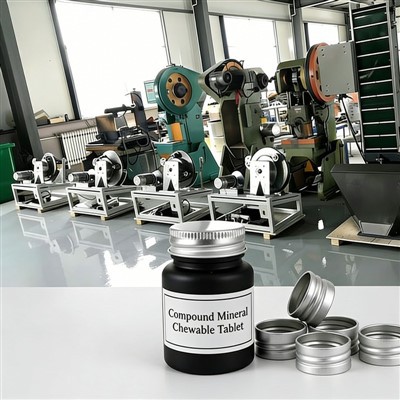 Framleiðslulína fyrir samsett steinefni tuggutöflur með snittari hettu