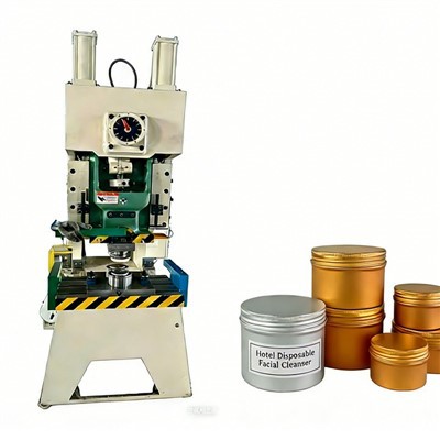 Hótel Einnota andlitshreinsir málmbox framleiðslulína